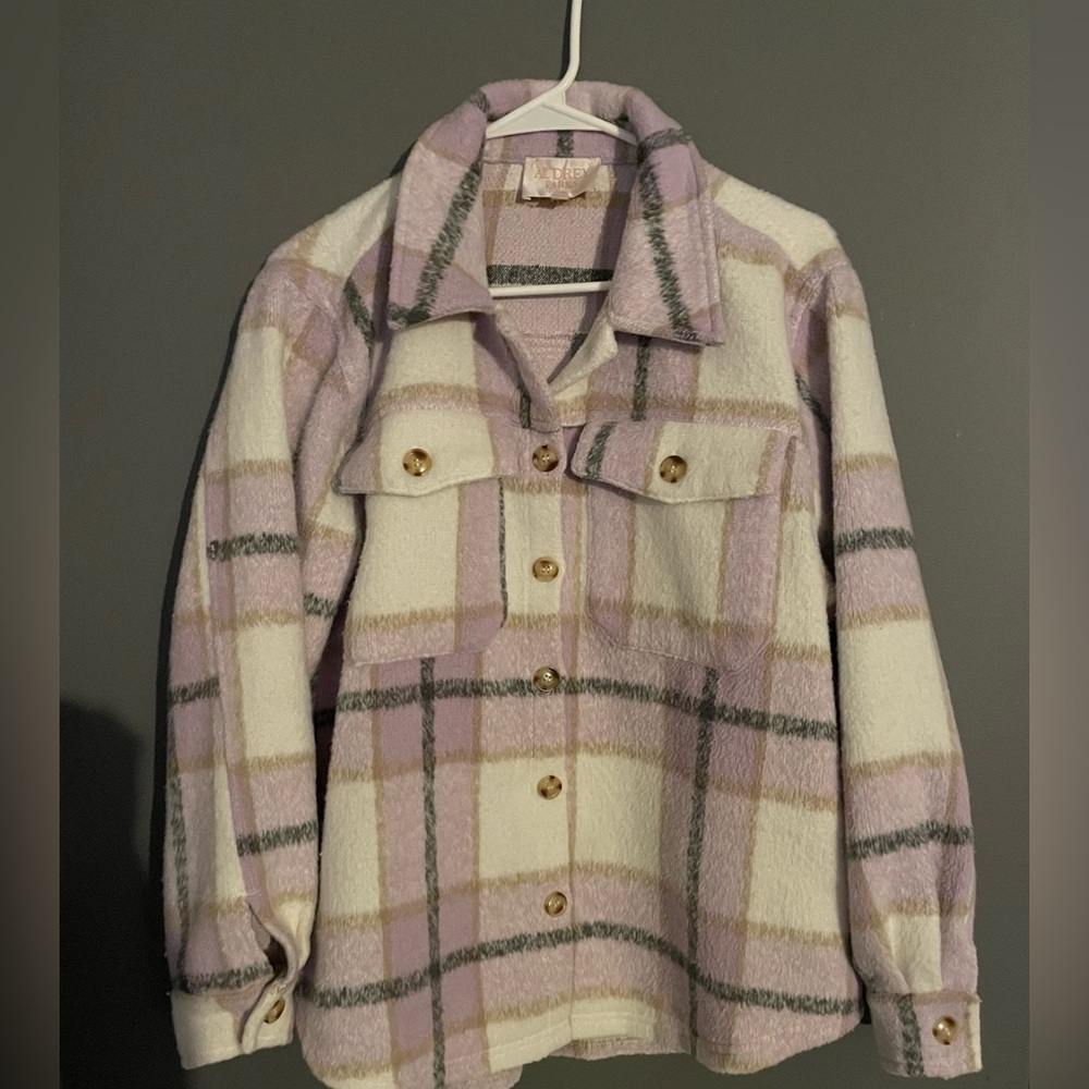 Flannel/fleece button up shirt